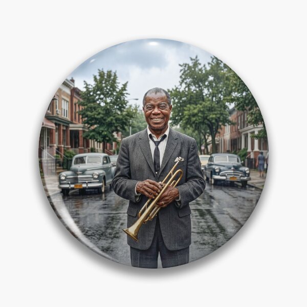 Item preview, Louis Armstrong Jazz Icon Portrait designed and sold by Home Decor Art.