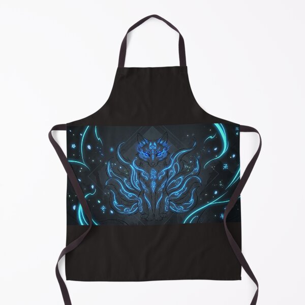Item preview, Mystic Kitsune Spirit – Blue Neon Flames designed and sold by Neo Tokio.