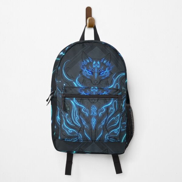 Item preview, Mystic Kitsune Spirit – Blue Neon Flames designed and sold by Neo Tokio.