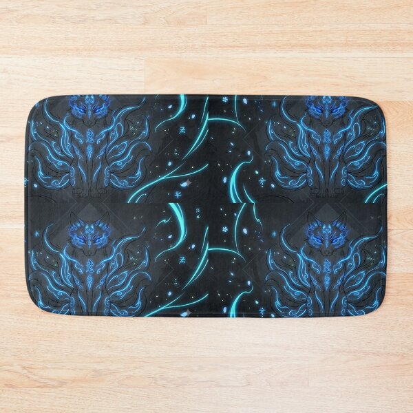 Item preview, Mystic Kitsune Spirit – Blue Neon Flames designed and sold by Neo Tokio.