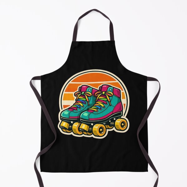 Item preview, Retro Roller Skates — Teal & Magenta Vintage Badge Sticker designed and sold by Timeless Junction.