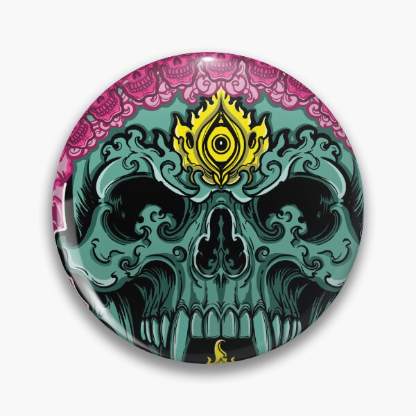 Item preview, Tibetan skull  designed and sold by TidalTattoo.