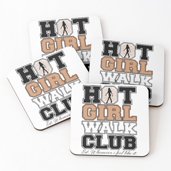Item preview, Hot Girl Walk Club Retro Typography with Fashion Silhouette designed and sold by DariaOltes.