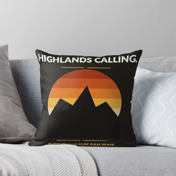 Item preview, Highlands calling, everything else can wait | Scottish sayings | Hiking designed and sold by AmberSkyPhoto.