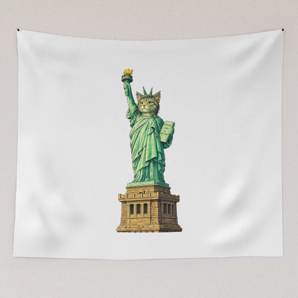 Item preview, Catue of Liberty Cartoon nil bg designed and sold by FyreHorse Designs.