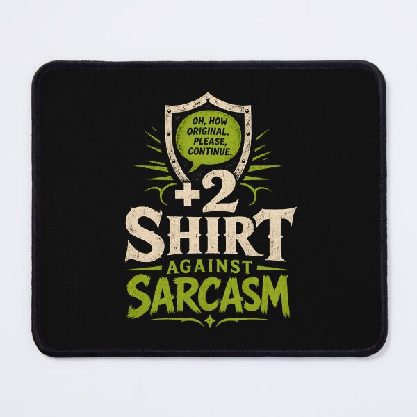 Item preview, Plus Two Shirt Against Sarcasm Funny Fantasy Shield Graphic designed and sold by Fenay Designs.