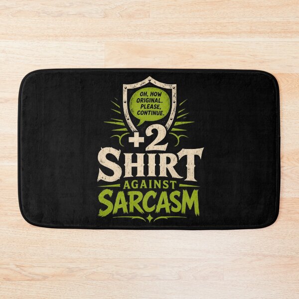 Item preview, Plus Two Shirt Against Sarcasm Funny Fantasy Shield Graphic designed and sold by Fenay Designs.