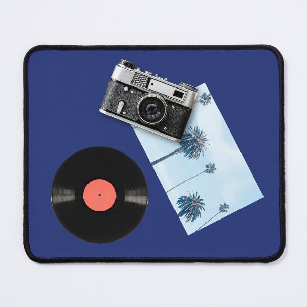 Item preview, Vintage Camera and Vinyl Record Blue Aesthetic designed and sold by Theselinara.