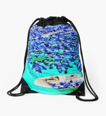 blizzard of leaves Drawstring Bag