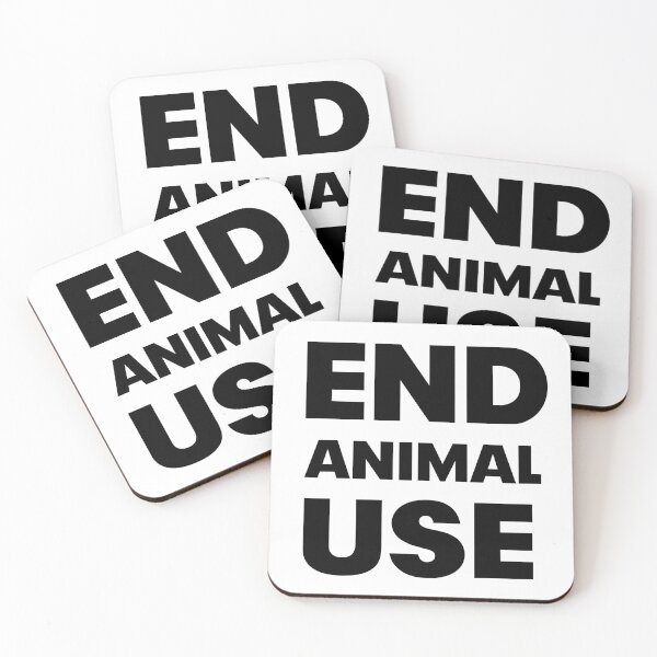 Item preview, End animal use (For light background) designed and sold by ArseniForFreedom.