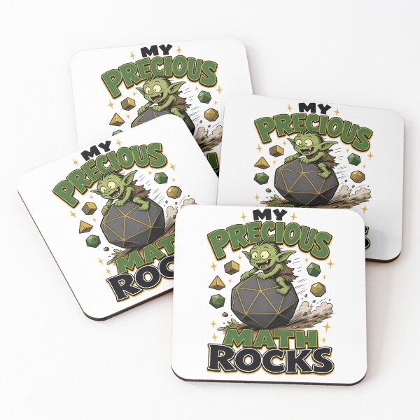 Item preview, My Precious Math Rocks Cute Goblin D20 Dice Graphic designed and sold by Fenay Designs.