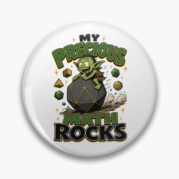 Item preview, My Precious Math Rocks Cute Goblin D20 Dice Graphic designed and sold by Fenay Designs.