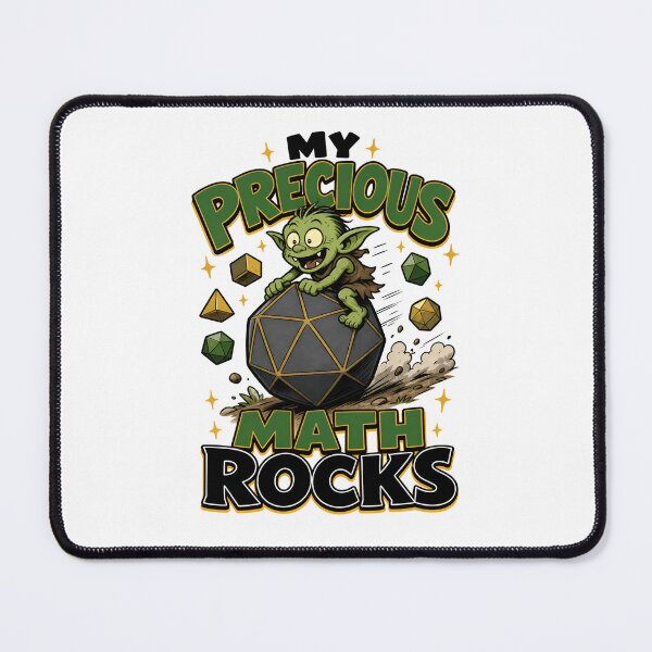 Item preview, My Precious Math Rocks Cute Goblin D20 Dice Graphic designed and sold by Fenay Designs.