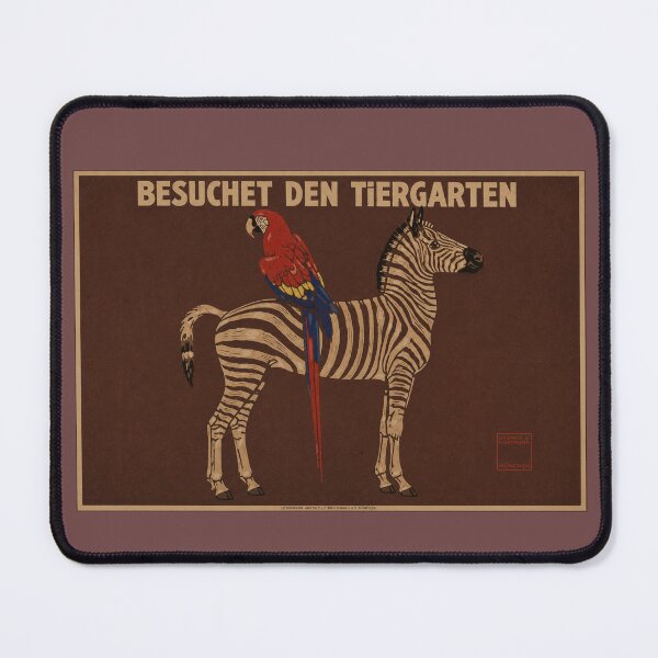 Item preview, Besuchet Den Tiergarten by Ludwig Hohlwein - Vintage Art Nouveau Zoo Poster for Exotic Animal Art Collectors designed and sold by RickE.