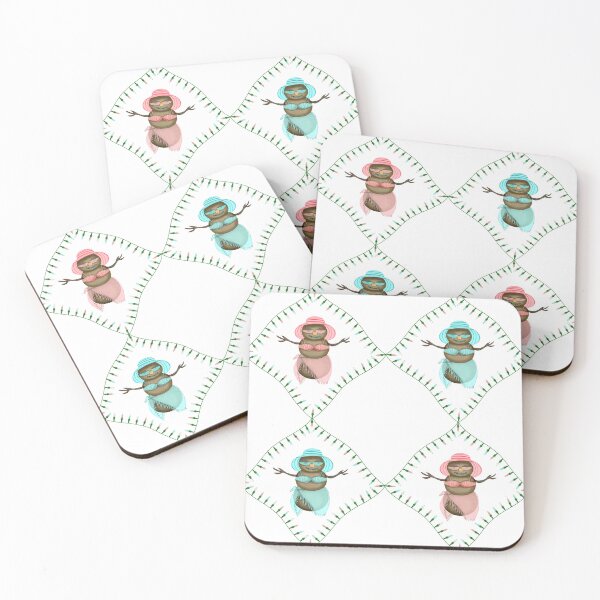 Item preview, Harlequin Quilt Design Part of Coastal Christmas Collection in Pink, Blue and Sand designed and sold by PD-Coastal.