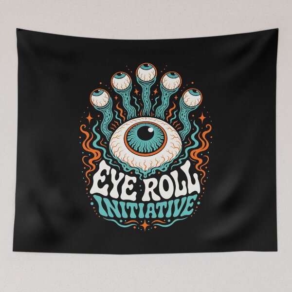 Item preview, Eye Roll Initiative Retro Psychedelic Monster Design designed and sold by Fenay Designs.