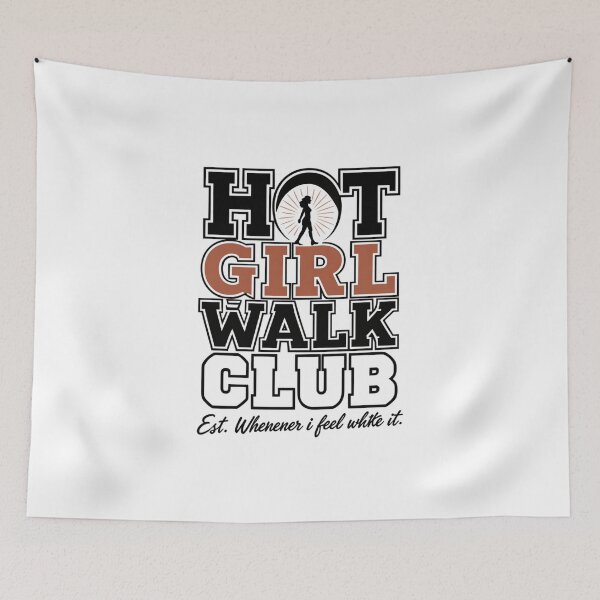 Item preview, Hot Girl Walk Club Typography Quote Design designed and sold by DariaOltes.