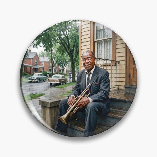 Item preview, Louis Armstrong Jazz Icon Portrait designed and sold by Home Decor Art.