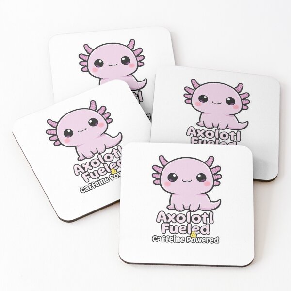 Item preview, Axolotl Fueled Caffeine Powered Funny Shirt designed and sold by Arties4Bread⭐⭐⭐⭐⭐.