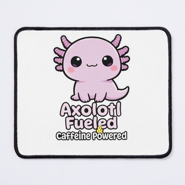 Item preview, Axolotl Fueled Caffeine Powered Funny Shirt designed and sold by Arties4Bread⭐⭐⭐⭐⭐.
