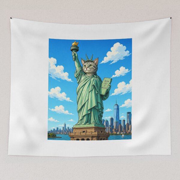 Item preview, Catue of Liberty Cartoon designed and sold by FyreHorse Designs.