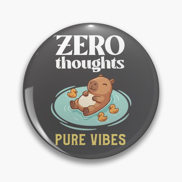 Item preview, Capybara Zero Thoughts Pure Vibes designed and sold by GlitchedTees.