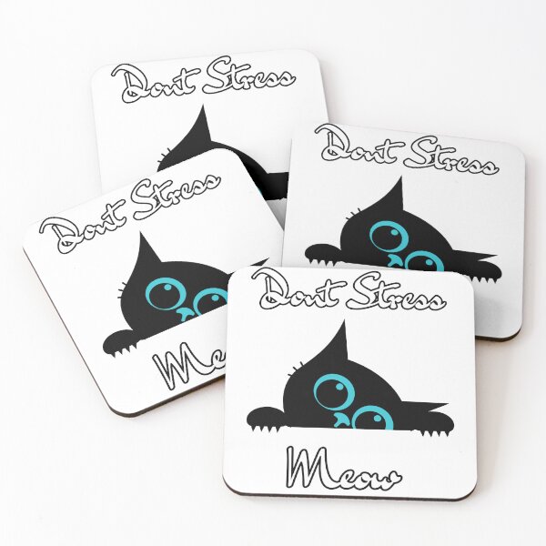 Item preview, Don't Stress Meow Funny Cat Pun designed and sold by SoftAuraStudi0.