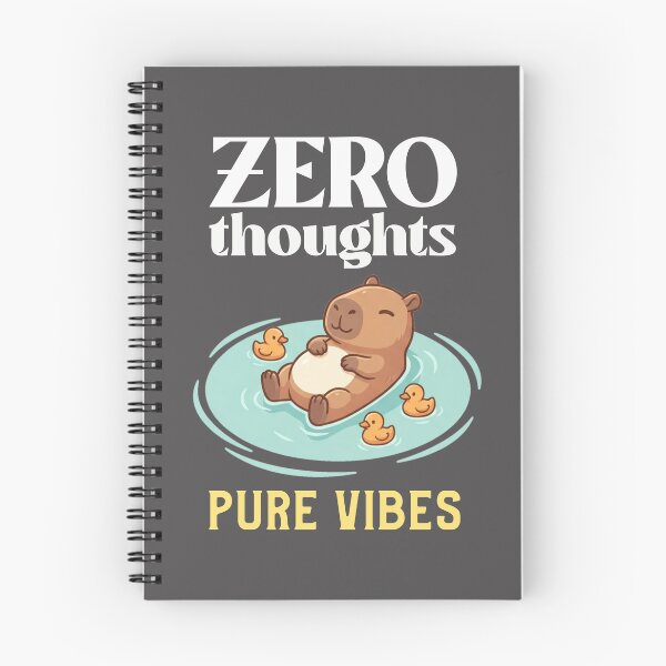 Item preview, Capybara Zero Thoughts Pure Vibes designed and sold by GlitchedTees.