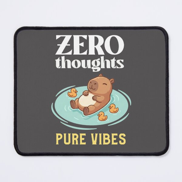 Item preview, Capybara Zero Thoughts Pure Vibes designed and sold by GlitchedTees.