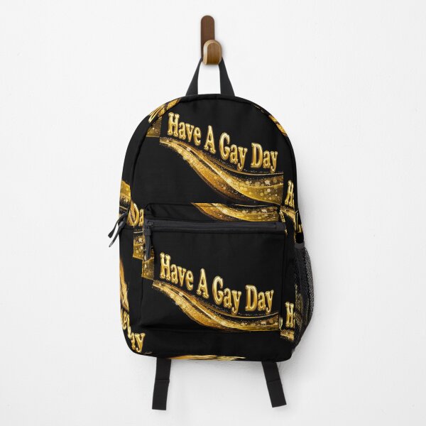 Item preview, HAVE A GAY DAY Sparkle Gold Metal designed and sold by TackyTime.