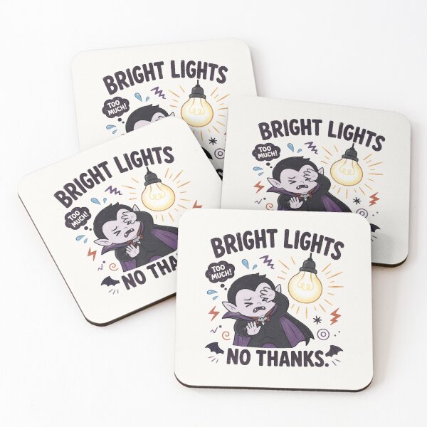 Item preview, Bright Lights No Thanks - Funny Sensory Overload Vampire Design designed and sold by BlackSector77.