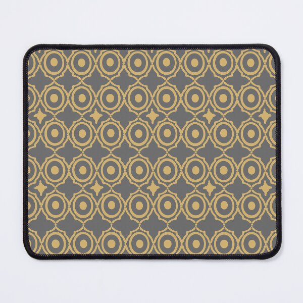 Item preview, Charcoal Grey and Gold Moroccan Geometric Lattice Pattern designed and sold by Art-PraveenRai.