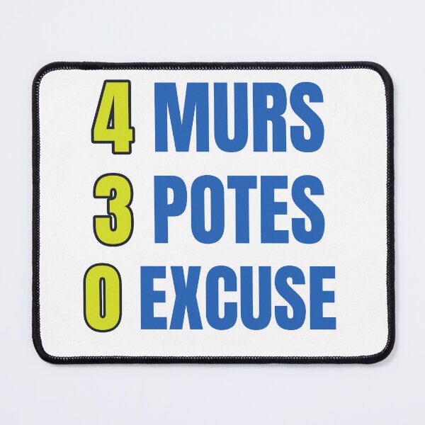 Item preview, Padel humour — 4 murs, 3 potes, 0 excuse designed and sold by QuatreMurs.