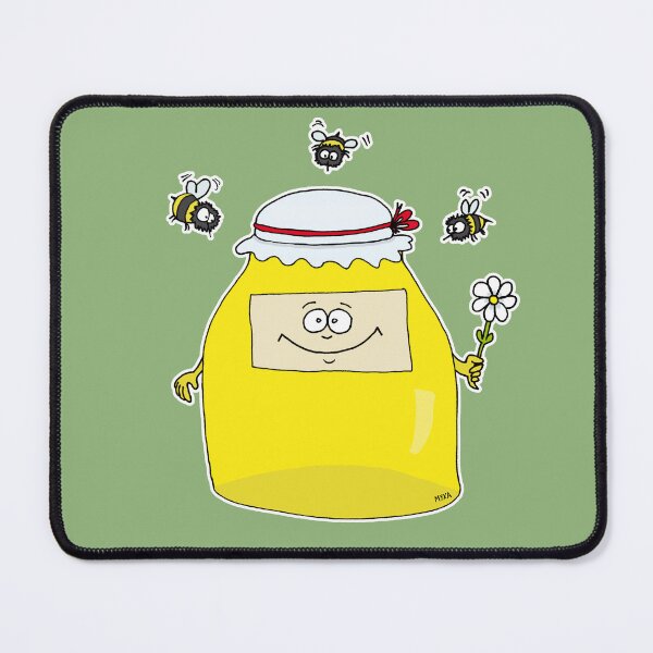 Item preview, Cute Honey Jar with Bees Sticker | Funny Sweet Food Pun Art designed and sold by MyxaART.