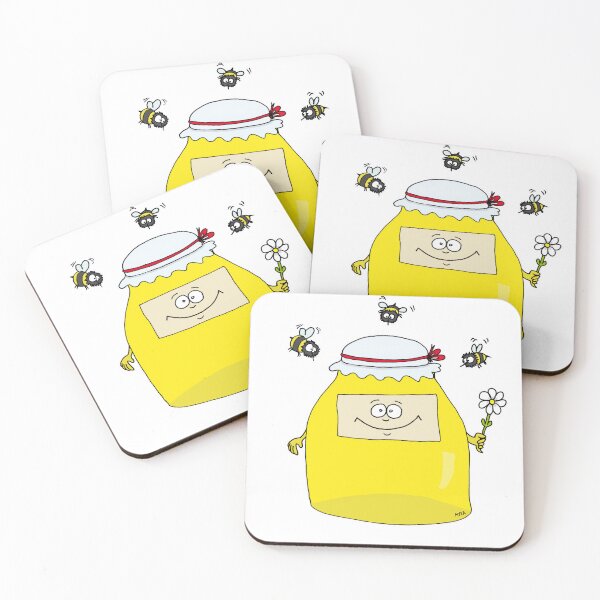 Item preview, Cute Honey Jar with Bees Sticker | Funny Sweet Food Pun Art designed and sold by MyxaART.