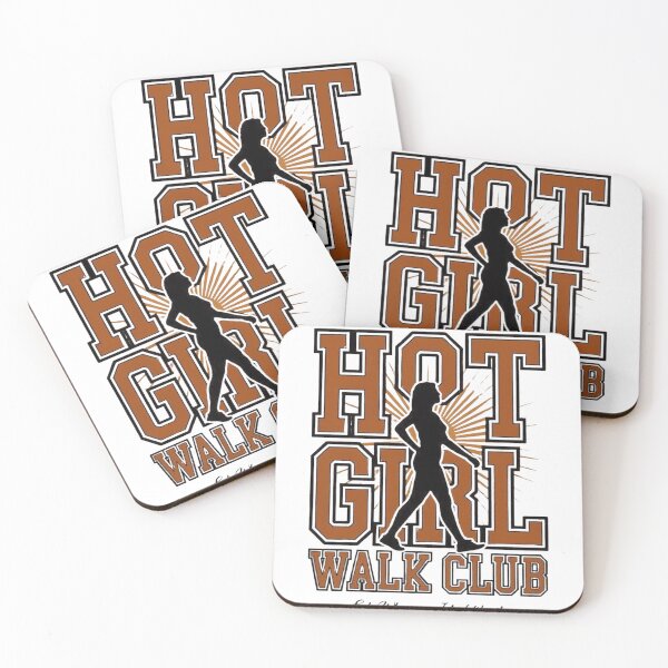 Item preview, Hot Girl Walk Club Retro Typography Silhouette Design designed and sold by DariaOltes.