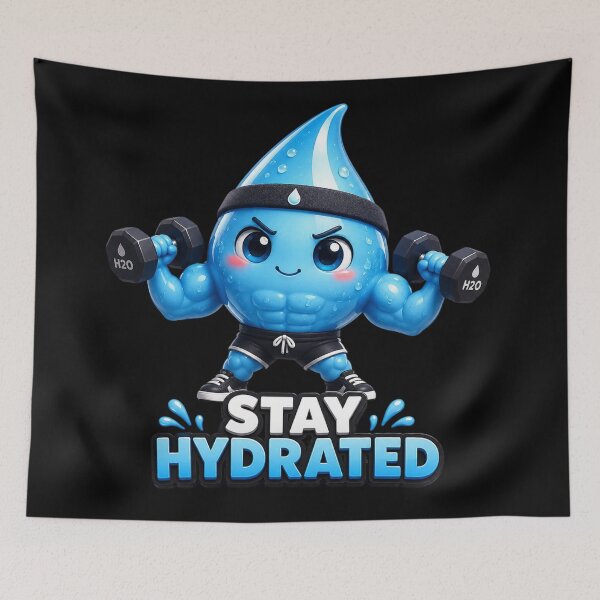 Item preview, Stay Hydrated — Strong Water Droplet Fitness Sticker designed and sold by Timeless Junction.