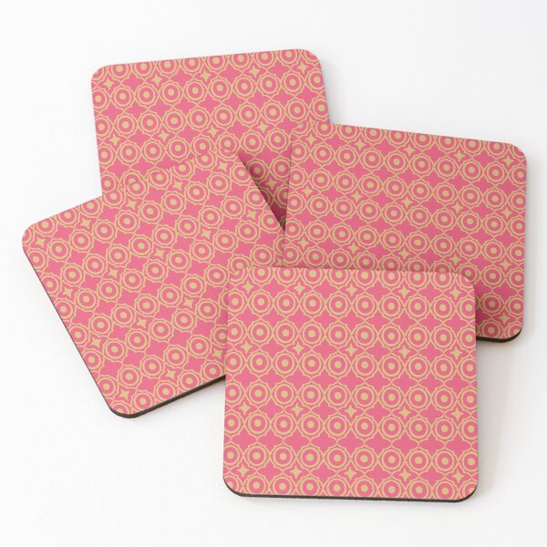 Item preview, Fiery Rose and Gold Moroccan Geometric Lattice Pattern designed and sold by Art-PraveenRai.