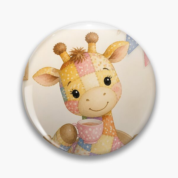 Item preview, Patchwork Giraffe Tea Party designed and sold by Shelley Loewnau-Jones Studio.