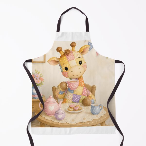 Item preview, Patchwork Giraffe Tea Party designed and sold by Shelley Loewnau-Jones Studio.