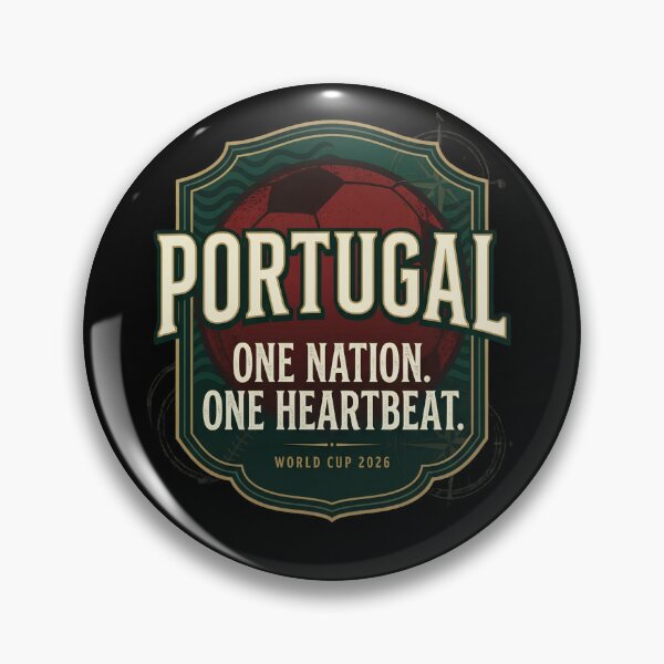 Item preview, Portugal – One Nation One Heartbeat – Portugal football World Cup 2026 Vintage Design designed and sold by rebuZZ-Apparels-The Minimalistic Buzz.