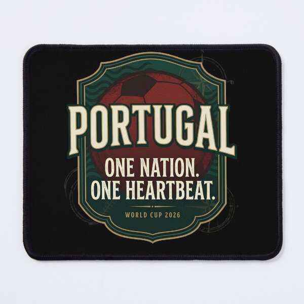 Item preview, Portugal – One Nation One Heartbeat – Portugal football World Cup 2026 Vintage Design designed and sold by rebuZZ-Apparels-The Minimalistic Buzz.