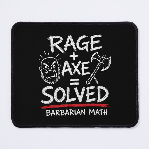 Item preview, Rage Plus Axe Equals Solved Barbarian Math Sketch Design designed and sold by Fenay Designs.