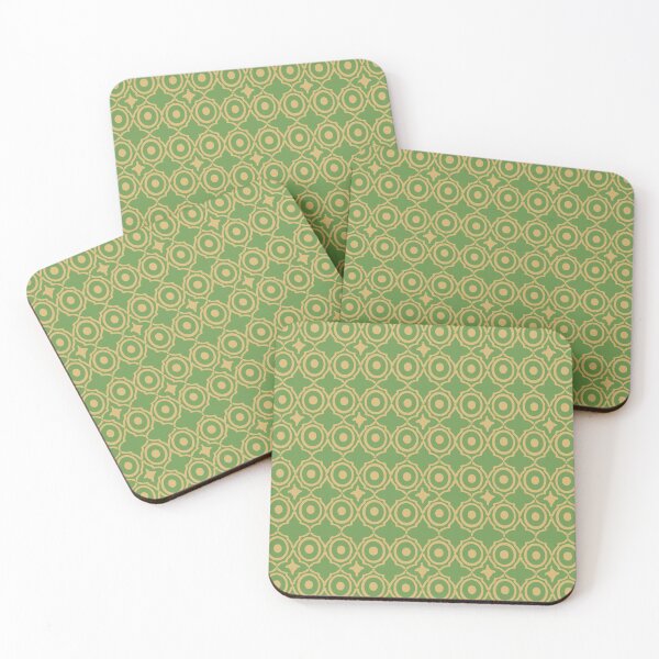 Item preview, Moss Green and Gold Moroccan Geometric Lattice Pattern designed and sold by Art-PraveenRai.