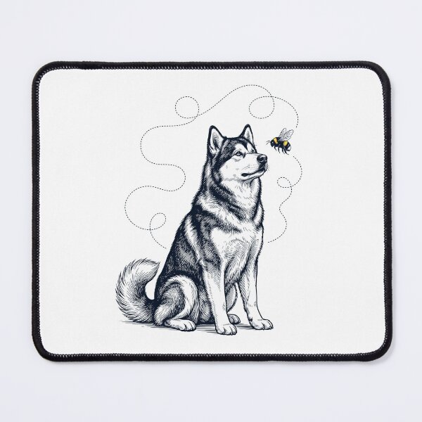 Item preview, Alaskan Malamute Bumble Bee Honeybee Dog Lover designed and sold by Kimberley King Art King Art.
