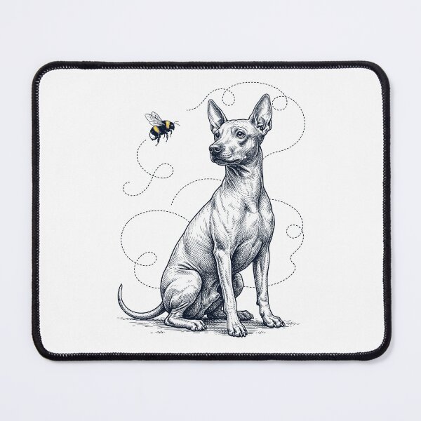 Item preview, American Hairless Terrier Bumble Bee Honeybee Dog Lover designed and sold by Kimberley King Art King Art.