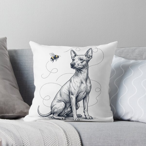 Item preview, American Hairless Terrier Bumble Bee Honeybee Dog Lover designed and sold by Kimberley King Art  King Art.