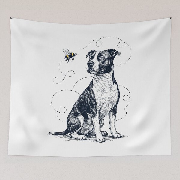 Item preview, American Staffordshire Terrier Bumble Bee Honeybee Dog Lover designed and sold by Kimberley King Art  King Art.