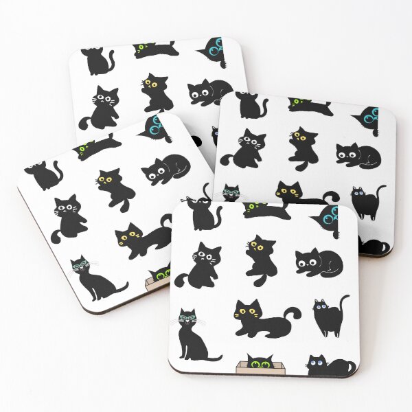 Item preview, Cute Black Cat Pattern Aesthetic Graphics designed and sold by SoftAuraStudi0.