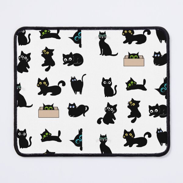 Item preview, Cute Black Cat Pattern Aesthetic Graphics designed and sold by SoftAuraStudi0.